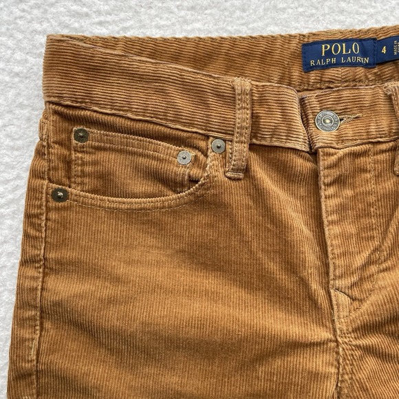 Polo Ralph Lauren Corduroy Pants Womens 4 (30x31) Brown Skinny Stretch 5 Pocket - Picture 2 of 14
